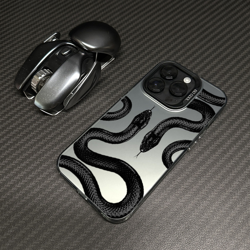 个性蟒蛇适用苹果16promax手机壳iphone15高级感13pro磨砂12创意11潮牌8plus男生7全包x女款14防摔xr套大孔硬