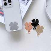 超薄不磨手机夹片金属不锈钢四叶草结实防丢片固定贴片不影响充电