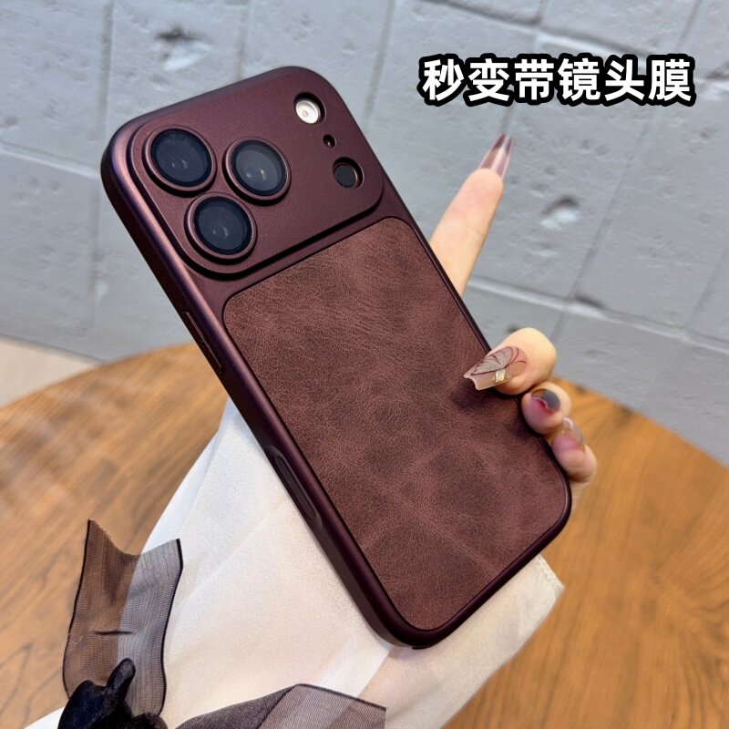 适用苹果18promax手机壳带镜头膜