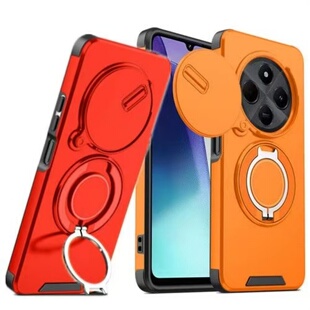 镜头盖推窗适用红米Note14Pro+手机壳旋转支架13pro+可车载磁吸保护套小米POCOC75全包镜头防摔5G男女款红米4