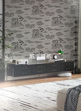 米兰朵 新款色织提花电视背景无缝墙布MLD27-07-08H-09-10H-11-12