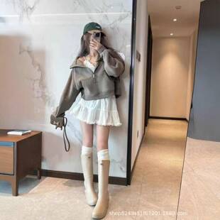 lulu同款Scuba 女士宽松半拉链连帽立领外套秋冬瑜伽运动休闲卫衣