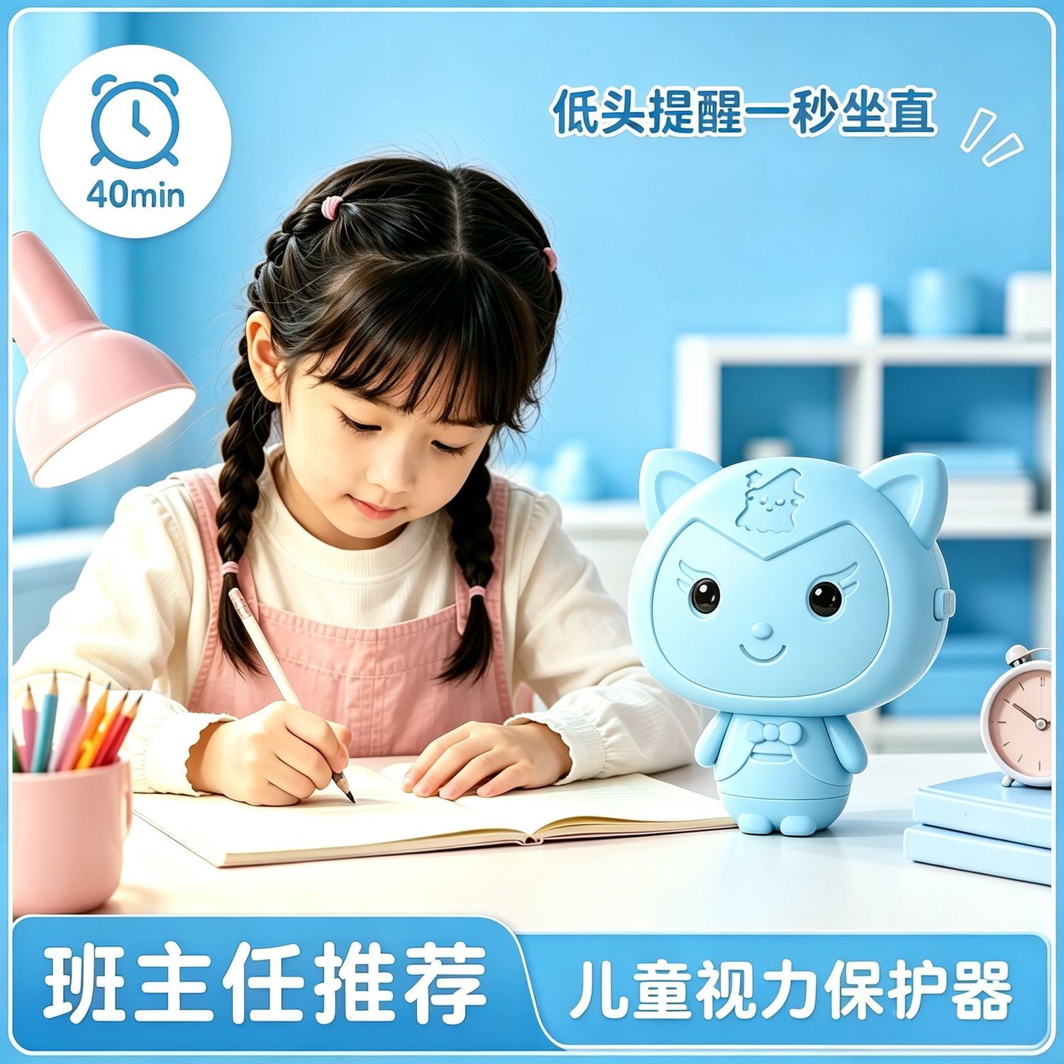 儿童看手机距离神器智能距离提醒器小学生视力保护器儿童坐姿矫正
