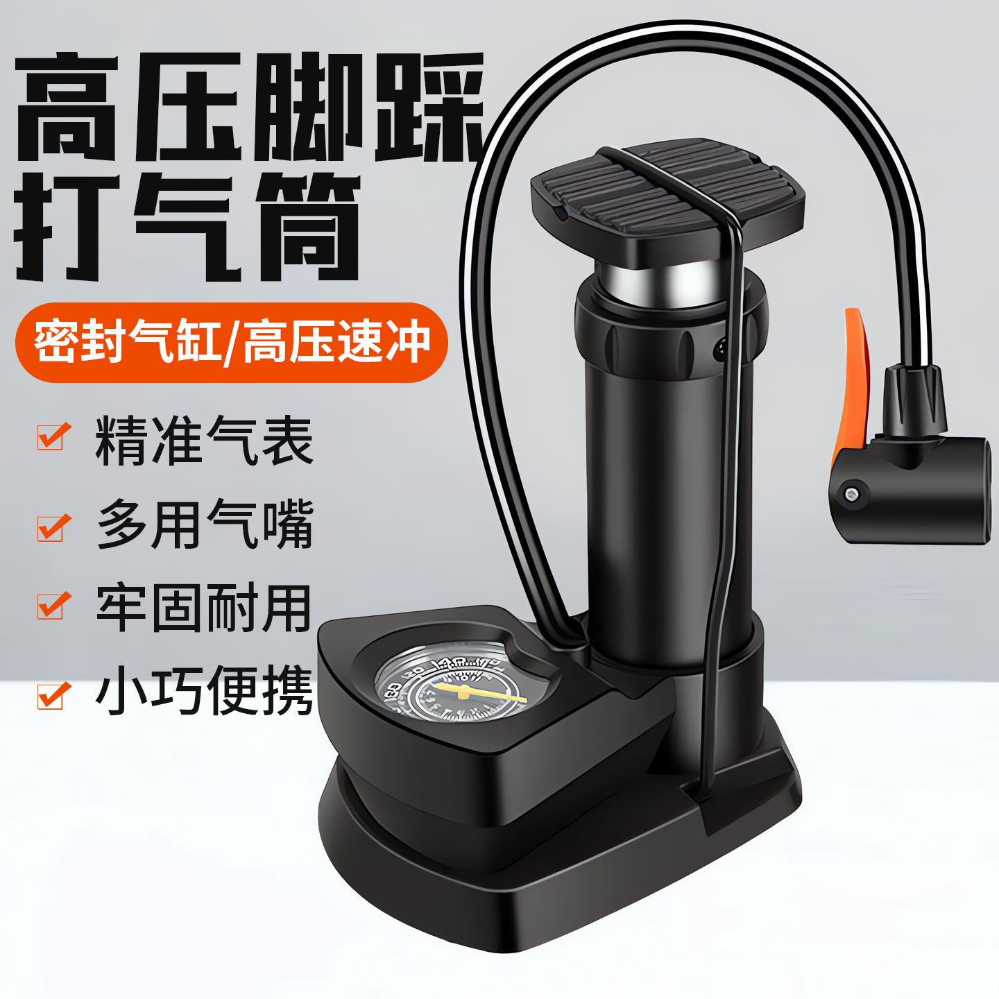 【德国精工】通用型高压打气筒图片