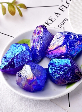 Natural Crystal Raw Healing Stone Electroplate Quartz Speci