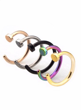 Fashion Cute Fake Piercing Medical Titanium Nose Ring Women