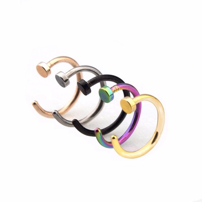 Fashion Cute Fake Piercing Medical Titanium Nose Ring Women