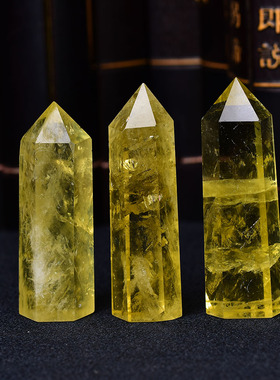 1pc Natural Crystal Point Citrine Healing Obelisk Yellow Qu