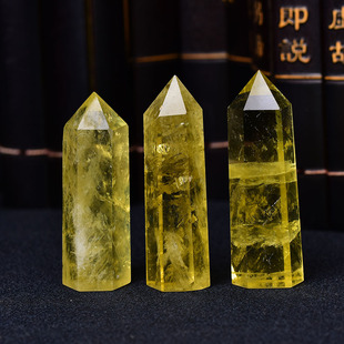 1pc Natural Crystal Point Citrine Healing Obelisk Yellow Qu