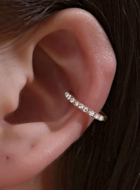 Crystal Clip Earrings For Women Zircon Earing Without Hole