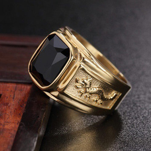 2021 New Golden Dragon Gold Color Man AAA Wedding Ring