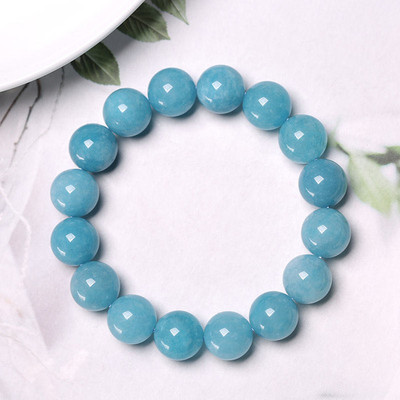 1 strand/lot Natural Gem Blue Chalcedony Aquamarin Angelite