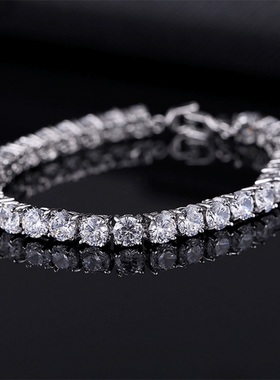 Luxury 4mm Cubic Zirconia Tennis Bracelets Iced Out Chain C