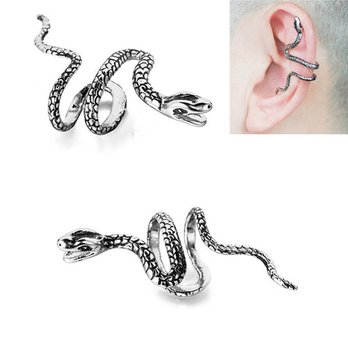1PC Copper Snake Ear Clip Cuff Wrap Earrings for Women Men