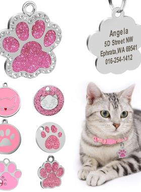 Custom Pet ID Tag Personalized Dog Name Tag Pendant Collar