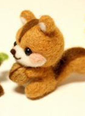 Handmade Pets Toy Doll Wool Felt Needle Poked Kitting DIY C