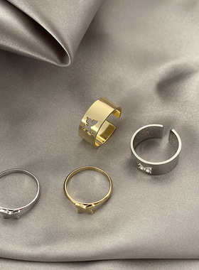 NewButterfly Rings For Women Men Lover Couple Ring Set Open