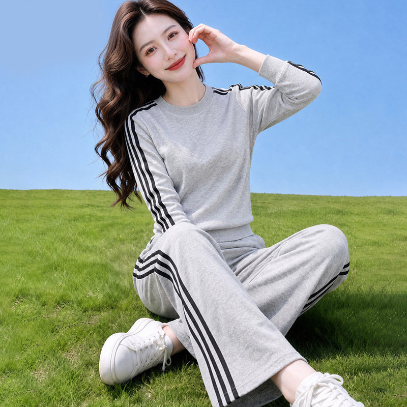 运动服套装女春秋季2026新款宽松时尚女士秋装休闲长袖卫衣两件套