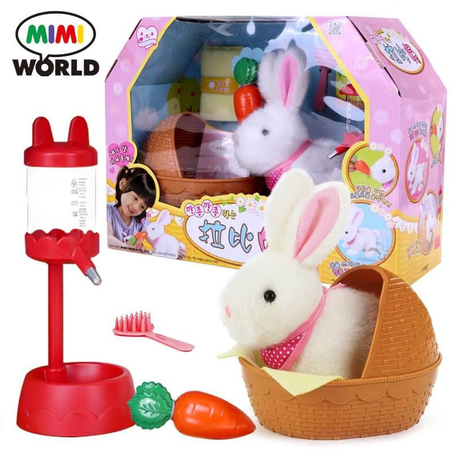 mimiworld白色拉比兔仿过家家玩具