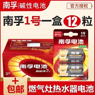 南孚1号电池D型碱性LR20热水器煤气灶用液化气燃气炉灶正品批发