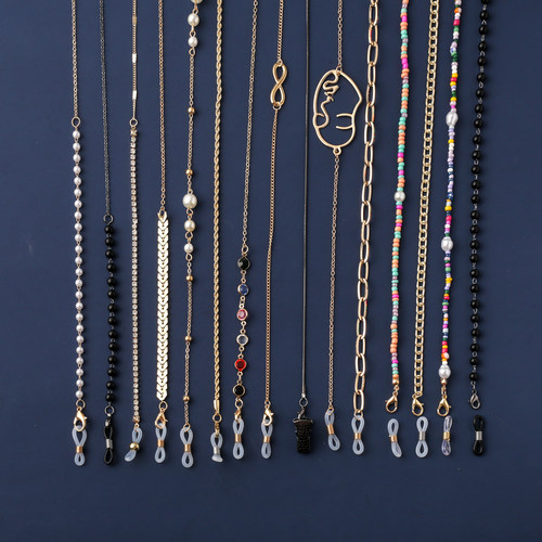 Sunglasses Masking Chains For Women Acrylic Pearl Crystal