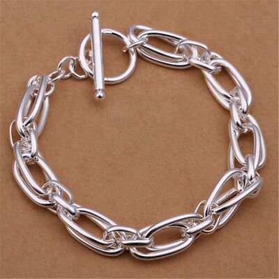Wholesale for Men Women Chain Silver Color Bracelets Noble