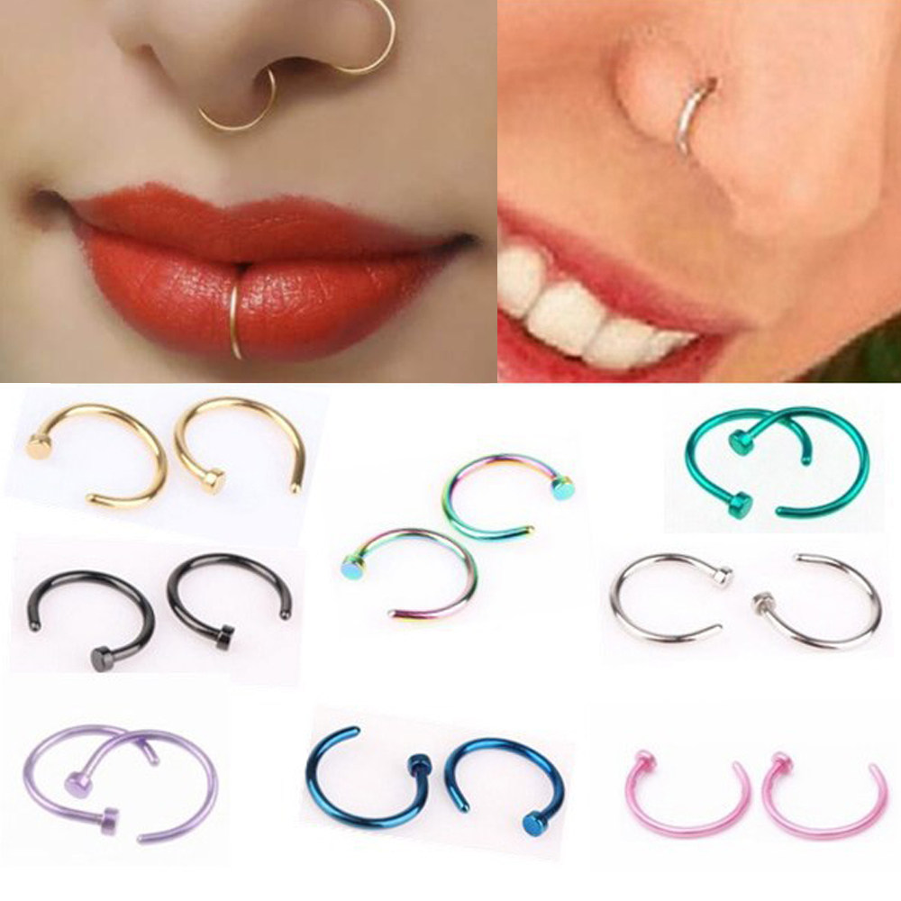Fake Nose Ring Lip Ring C Clip Lip Piercing Burun Nose