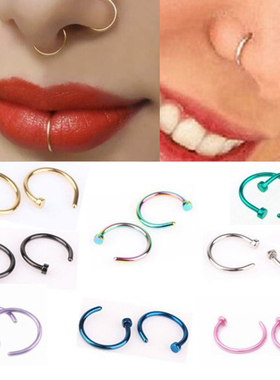 Fake Nose Ring Lip Ring C Clip Lip Piercing Burun Nose