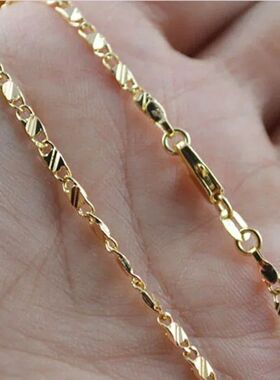 Fashion 18K Gold Color Filled Necklace For Women Men Size