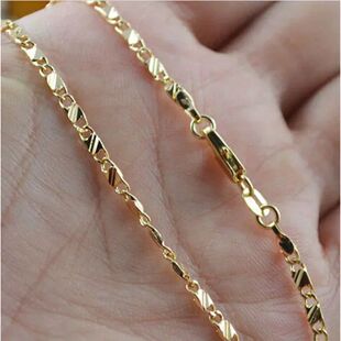 Fashion 18K Gold Color Filled Necklace For Women Men Size