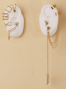 7pcs/set Fake Piercing Clip on Earrings for Women Creative