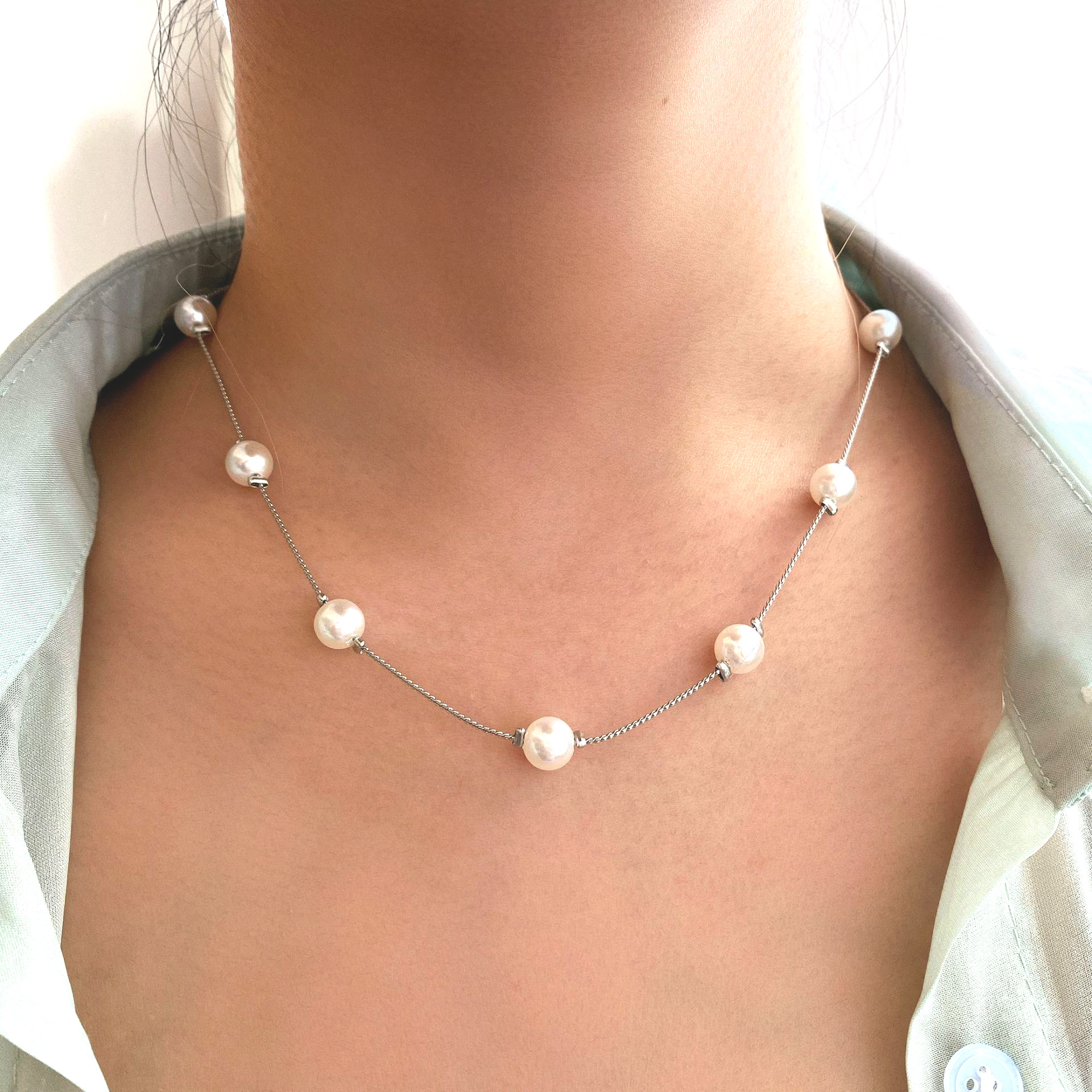 bls-miracle Vintage Pearl Necklace For Women Elegant White