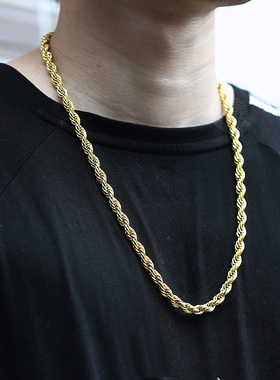 3/5/7mm Minimalist Rope Chain Necklace Never Fade
