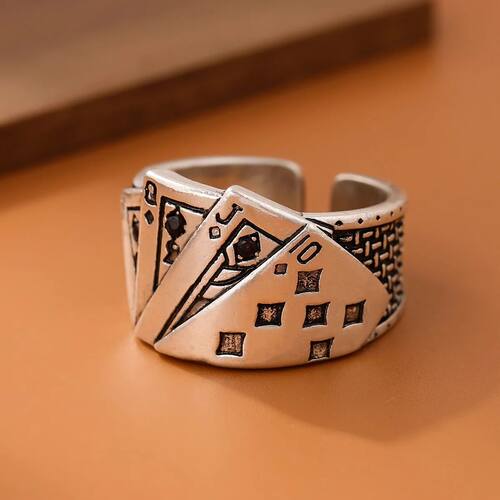 Creative Straight Flush Playing Card Sterling Silver