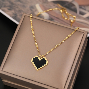 Stainless Steel Necklaces Geometric Luxury Elegance Heart