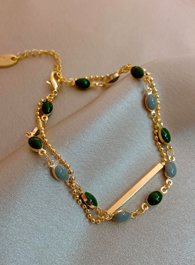 2023 Trendy 14K Real Gold Plating Cobblestone Charm Bracelet