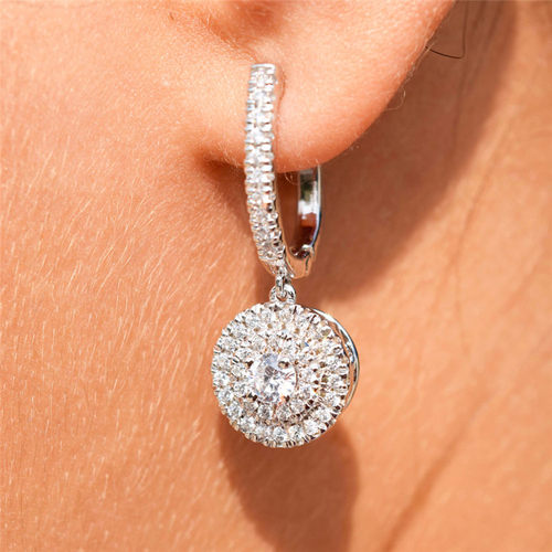 New New Wedding Trend Eternity Earrings for Women Full
