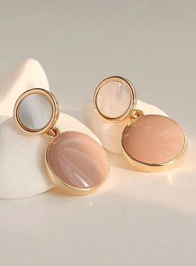 Vintage Red Green Enamel Water Drop Earrings For Women