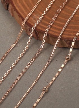 Elegant Thin Necklace For Women Girls 585 Rose Gold Color
