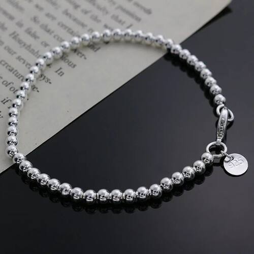 fashion Elegant Gold plated silver color 4MM beads chain