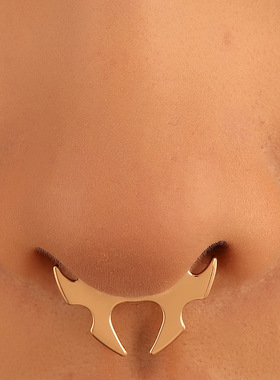 Punk style non perforated U horn nose clip false nose ring