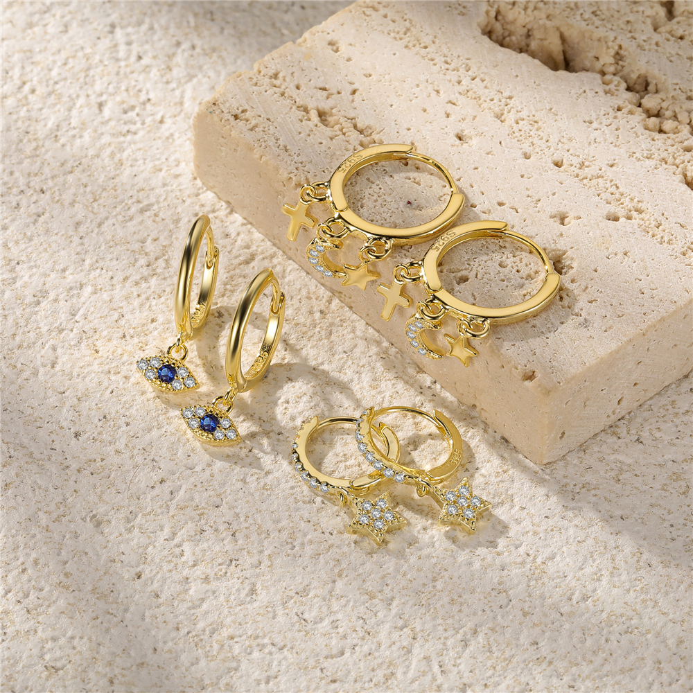 2023 Trend Earrings For Women Earrings Silver Cross Star