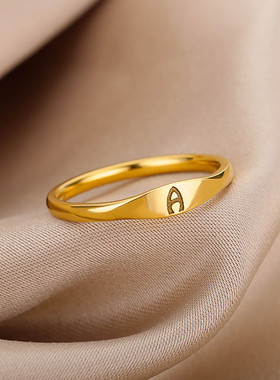 Tiny Initial Letter Rings For Women Fashion A-Z Letter