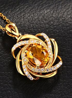 Fashion gold plated gemstone Flower Necklace wedding