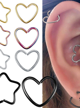 Body Jewelry Surgical Steel Daith Heart Ring Cartilage
