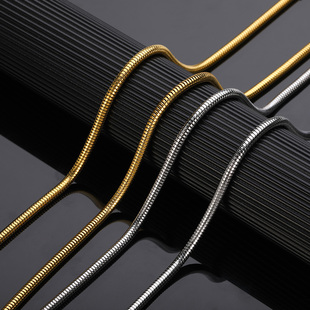 Chain Piece Necklace Snake Width Round 4mm