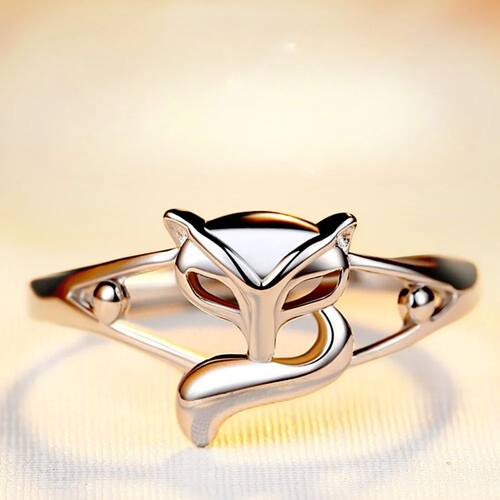 High-end Little Fox Ring For Women To Attract Peach