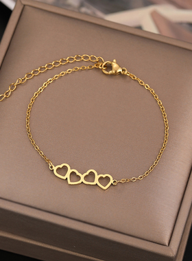 Stainless Steel Bracelets Classic Sweet Hollow Heart