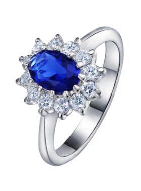 luxury Moissanite Ring Sterling Silver For Women Wedding
