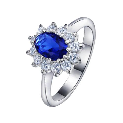 luxury Moissanite Ring Sterling Silver For Women Wedding